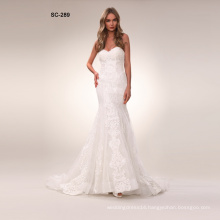 Sweetheart Champagne Fashion Mermaid Sexy  plus size wedding dresses for bride